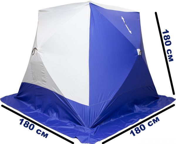 Зимняя палатка СТЭК КУБ-2 трёхслойная дышащая